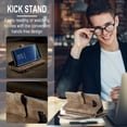 thumbnail image 4 of Wallet Case Compatible with Samsung Galaxy S8 Plus, Multifunctional Magnetic Closure Folio Case, [RFID Blocking] Durable PU Leather Flip Lanyard Strap Wristlet Zipper Card Holder Phone Case, Brown, 4 of 10