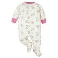 thumbnail image 2 of Gerber Girls' Long Sleeve Footed Sleep N' Plays, 3-Pack, Sizes Newborn - 6/9M, 2 of 8