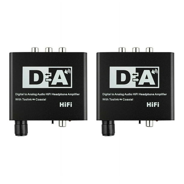2X Toslink Coaxial óPtico Digital de 192 KHz Una AnalóGico RCA 3.5mm Convertidor de Audio de Alta Fidelidad con Spdif