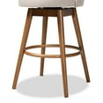 thumbnail image 6 of Baxton Studio Carra Round Swivel Armless Bar Stools, Beige (Set of 2), 6 of 8