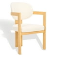 thumbnail image 6 of SAFAVIEH Couture Bellarose Modern Boucle Solid Dining Armchair, Ivory/Natural, 6 of 14