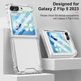 thumbnail image 2 of Designed for Samsung Galaxy Z Flip 5 Case Clear,Samsung Flip 5 Full Cover Shockproof Slim Anti-Fall Phone Protection Case Crystal for Z Flip 5 5G(2023)-Clear, 2 of 6