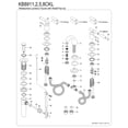 thumbnail image 6 of Kingston Brass KB8915CKL Kaiser Widespread Bathroom Faucet with Pop-Up Drain, Oil Rubbed Bronze, 6 of 7