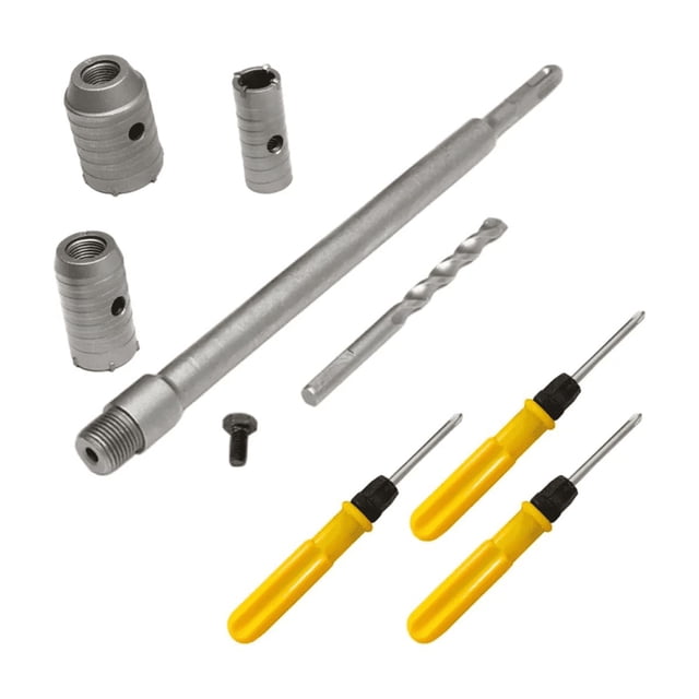 Kit Brocas 30/40/50mm Para Cemento Concreto+3 Destornillador.