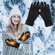 thumbnail image 2 of Guantes de invierno para mujer - Guantes de clima frío con pantalla táctil, punto grueso antiviento con puño elástico, 1 par, 2 of 2