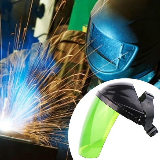 Casco de soldadura perfecl de protección montado en la cabeza Verde