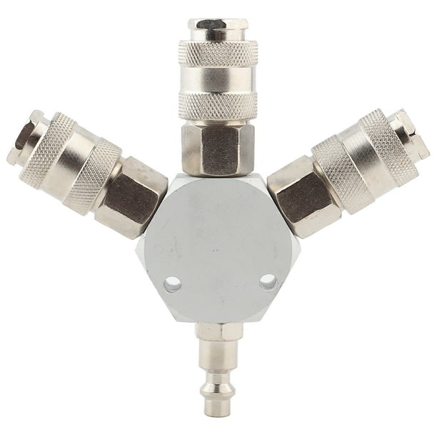 Conector Rápido de Vía Jadeshay Colector de Manguera de Aire de 3 Vías Adaptador Rápido