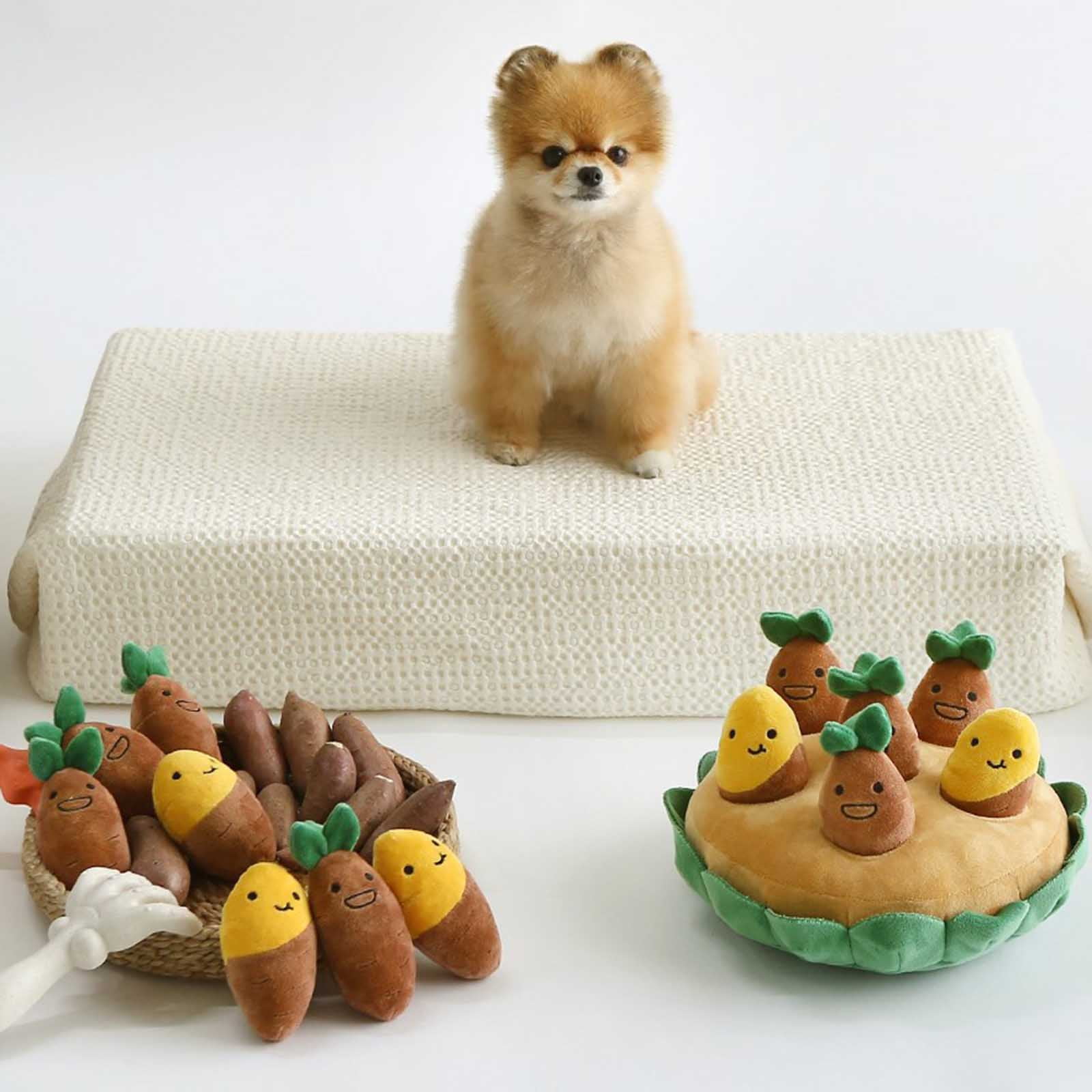 Sweet Potato Pull and Sniff Interactive Dog Puzzle Toy Set - FunnyFuzzy