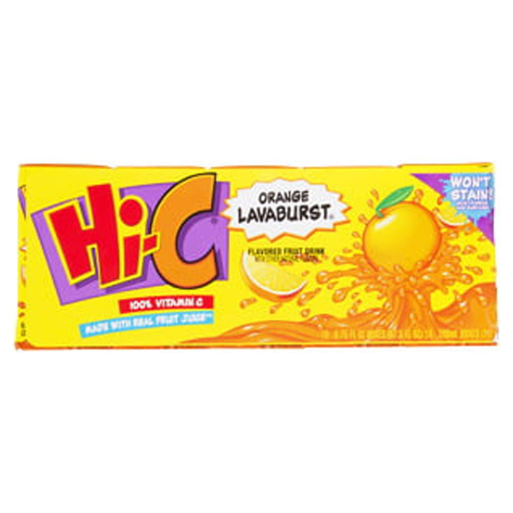 Hi-C Orange Lavaburst Fruit Juice, 6.75 Fl. Oz., 10 Count
