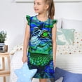 thumbnail image 4 of Vsdgher Chemises de Nuit Colorées en Verre Crocodile pour Filles Manches Courtes à Volants Robe de Nuit Pyjama pour Fête Pyjama-TG, 4 of 6