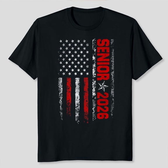 Senior Class Of 2026 Back To High School American USA Flag T-Shirt Unisex, Sizes S-5XL, Tbun
