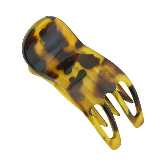 Parcelona French Simply Bear Paw Medium 3” Celluloid Hair Claw Clip for Women