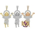 thumbnail image 2 of Real Genuine Diamond 20 + Grams 10K Gold Over Baby Jesus Christ Holy Infant of Santo Nino De Atocha Divine Divino Charm Pendent 2.5'', 2 of 4