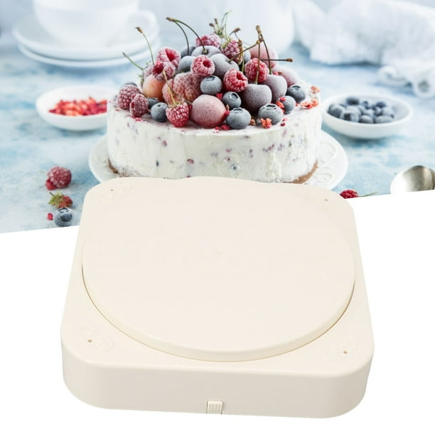 Mesa Giratoria De Exhibición De Postres, Bandejas Giratorias De Soporte De Exhibición De Postres, Almohadillas Antideslizantes Para Pies, Rotación Automática Para Pastelería