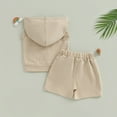 thumbnail image 4 of Gupgi 2PCS Baby Boy Summer Clothes Sleeveless Plaid Hooded Tank Tops+Shorts Set, 4 of 9