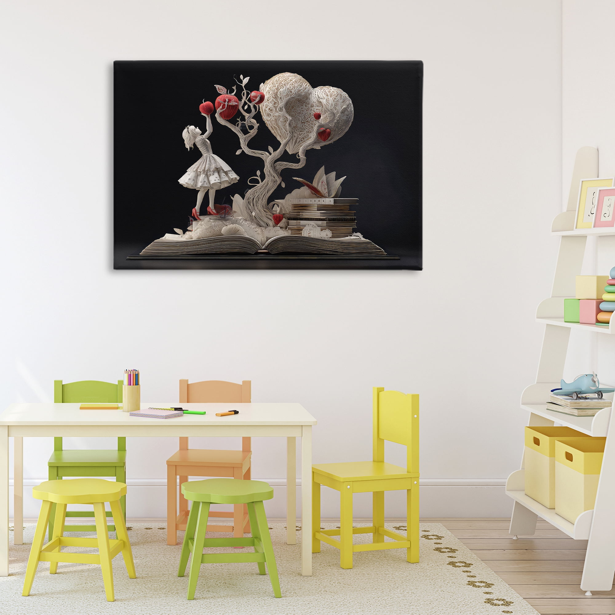 Stupell Industries Paper Sculpture Style Fairytale Canvas Wall Art, design by The Wands Want