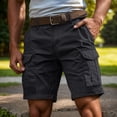 thumbnail image 2 of Nestiefly Men Cargo Shorts with Pockets Casual Knee Length Lightweight Shorts Stretch Outdoor Hiking Travel Work Short Pants 2026 Dark Gray 3XL, 2 of 7