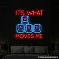 thumbnail image 2 of Glowneon It’s What Moves Me Neon Sign, Keyboard Led Sign, Gamer Wall Decor, Game Room Decor, 2 of 5