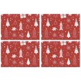 thumbnail image 1 of Merry Christmas Red Xmas Tree Dining Table Placemats 4PCS Heat-resistant Placemats 12 X 18 Inch Holiday Fashions Dining Table Place Mats for Kitchen Dining Table,Kitchen Table Mats, 1 of 5