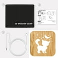 thumbnail image 3 of FFENYAN Christmas Decorative Light LED Wooden Night Lamps For Bedrooms Table Lamp With 3D Pet Lampshade USB Christmas Gifts Pale Yellow, 3 of 4