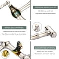 thumbnail image 4 of WOWOW Bridge Kitchen Faucet with Side Sprayer,Solid Brass Kitchen Faucet for Sink 4 Hole Polished Nickel Kitchen Sink Faucet, Two Handle 8 Inch Centerset Bridge Faucet, 4 of 5