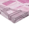 thumbnail image 2 of Ambesonne Heels and Dresses Fitted Sheet 2 Pcs Set, Paris Atelier, Twin, Pale Pink Magenta Mauve, 2 of 3
