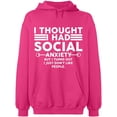 thumbnail image 2 of OXI Hoodie Sweatshirt - Basic Casual Hoodie for Men's and Women Fleece Hoodie Long Sleeve - Heliconia Large, 2 of 3