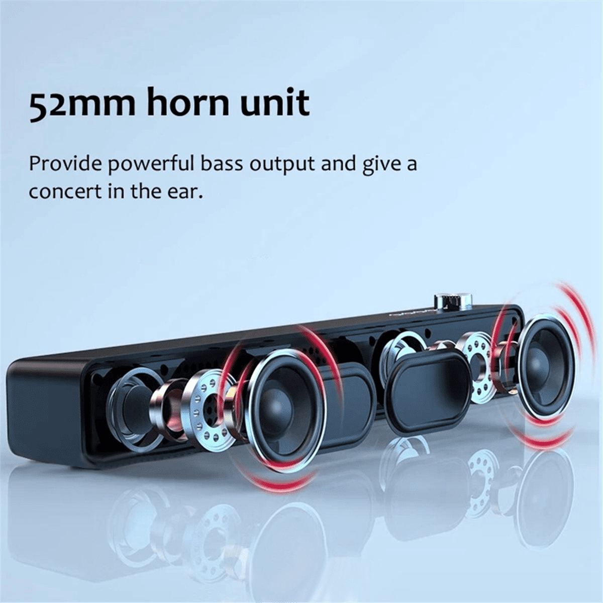 Portable Sound Bar Computer Speakers AUX Wired Wireless Bluetooth Speaker PC/TV Home Theater System 4D Stereo Surround-A,1 x Bluetooth Speaker 1 x USB Cable 1 x Audio Cable 1 x English manual,Black