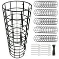 thumbnail image 2 of Tree Trunk Protector, 12 Pcs Metal Tree Guards Trunk Protector with Glove & Metal Stakes & Zip Ties, 6 Pack Mesh Tree Bark Protector, Plant Protectors from Deer Animals Mowers Trimmers, 2 of 10