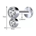 thumbnail image 5 of QQTDFG 16G Labret Lip Stud Piercing Internally Threaded Ear Piercing Monroe Piercing-Style I, 5 of 9