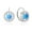 Blue, variant on 925 Sterling Silver Earrings Halo CZ Created Opal Birthstone Earrings for Women