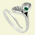 thumbnail image 6 of Mermaid Tail Charm - Green Onyx 925 Sterling Silver Ring s.8.5 Jewelry R-1070 AGR1001_C_8.5, 6 of 6