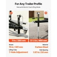 thumbnail image 3 of VEVOR 5000 lbs A-Frame Trailer Jack, 15-Inch Vertical Travel, Trailer Lift Jack with Adjustable 7-Level Drop Leg & Drill Socket, Cordless Drill Compatible, Suitable for RV, Utility, Yacht Trailers, 3 of 9