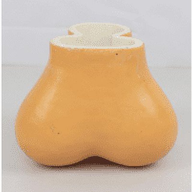 Macetero suculento de pene amarillo, adorno para manualidades de resina personalizado, jarrón creativo para el hogar y la sala de estar