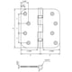 thumbnail image 4 of Bisagras para puerta Stone Harbor Hardware, 10 cm, cromo pulido, paquete de 2, 4 of 4