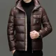 thumbnail image 5 of Chaqueta corta brillante con relleno de plumón de pato, ropa de diseñador para hombre, chaqueta informal para hombre, abrigo frío para invierno, chaqueta para hombre, 5 of 5