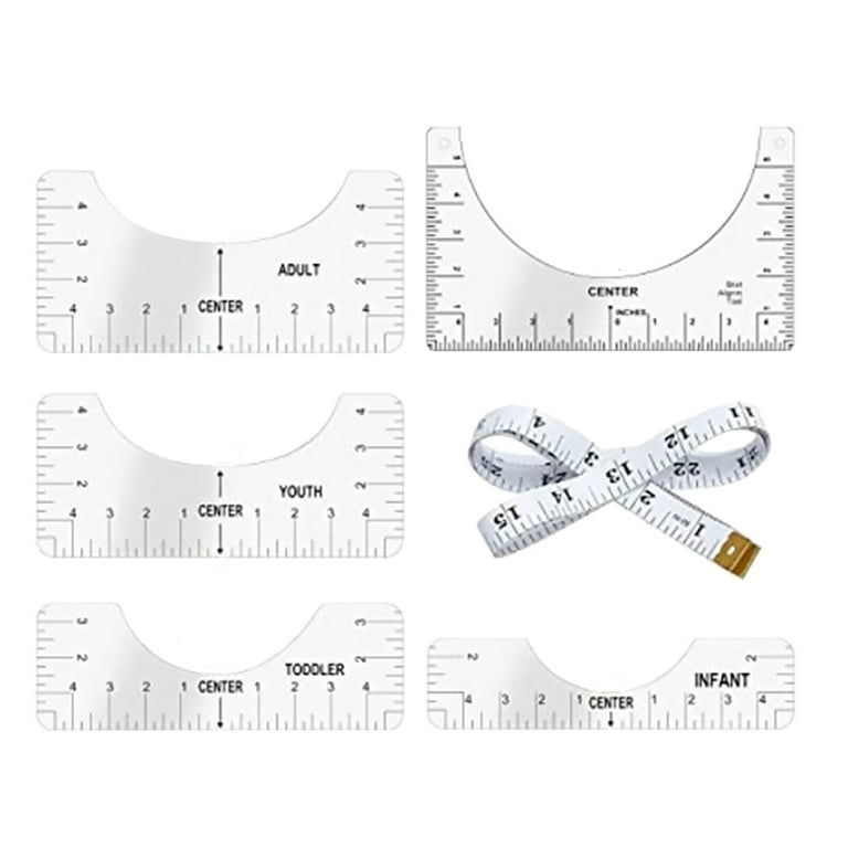 T-shirt Guide Alignment Ruler Professional Round Neck Calibration Tool
