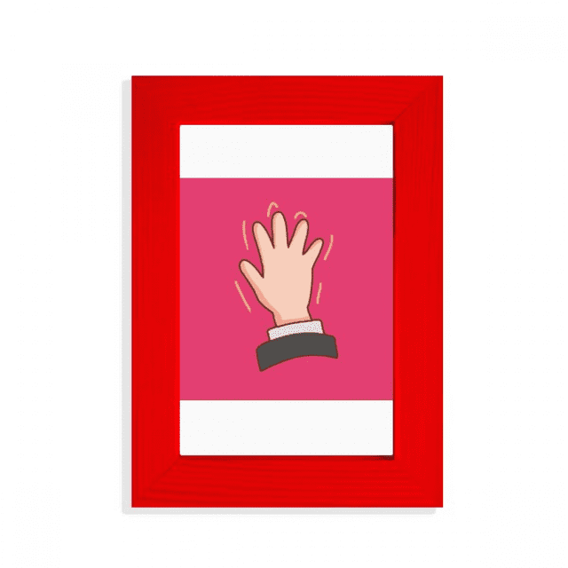 Shudder Tremble Alm Hand Tension Strain Picture Display Art Red Photo Frame