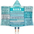 thumbnail image 2 of Nana Gifts for Nana,Great Nana Birthday Gifts Sherpa Flannel Wearable Hoodie Blanket, Grandmother Birthday Ideas from Grandchildren, Nana Couch Blanket Gifts for Grandma, 47"x 72", 2 of 6