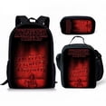 thumbnail image 5 of Stranger Things Mochila con estampado 3D, bolsa de almuerzo, estuche para lápices, conjunto de tres piezas, bolso de doble hombro para uso escolar y en viajes, 5 of 5