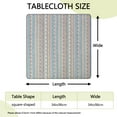 thumbnail image 2 of Vinyl Tablecloth Vintage Tribal Patterns Artistic Natural Boho chic, Elastic Fitted Waterproof Table Cover Backed, 2 of 6
