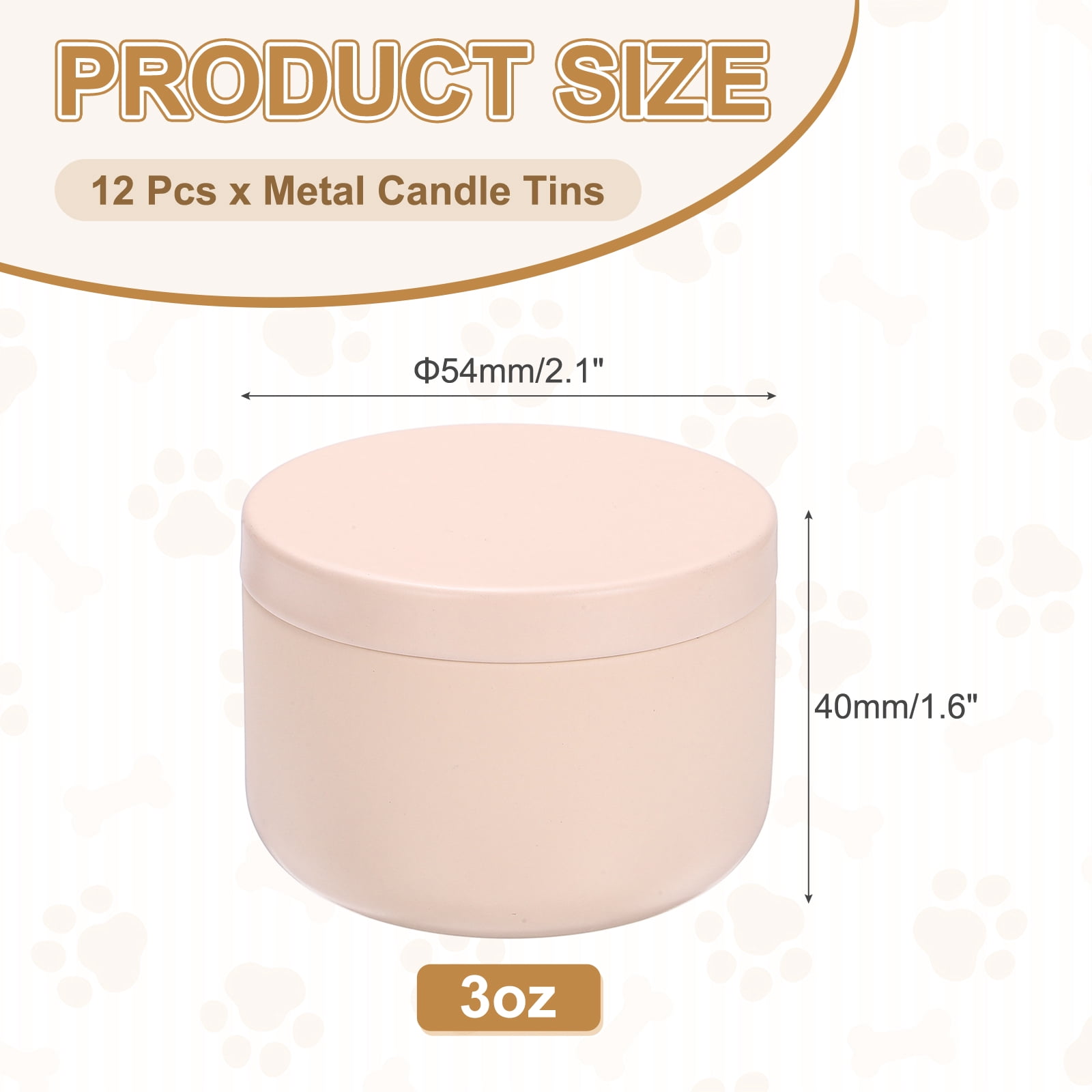 3oz Candle Tins, 12pcs Metal Candle Tins Jars with Lids Round Empty Tin Can Containers Bulk for Storage Tea and Making DIY Arts Crafts Christmas Gifts, Pink
