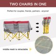 thumbnail image 4 of Outsunny Chaise de Camping Double Siège Causeuse Pliante avec Pochette de Rangement Rouge, 4 of 10