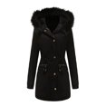 thumbnail image 1 of Winter Big Hair Collar To Overcome Women's Casual Jacket New Fleece-lined Thickened Cotton Coat Women's Large Size Cotton Clothes, 1 of 3
