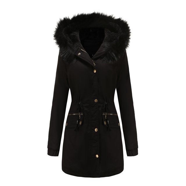 Winter Big Hair Collar To Overcome Women's Casual Jacket New Fleece-lined Thickened Cotton Coat Women's Large Size Cotton Clothes