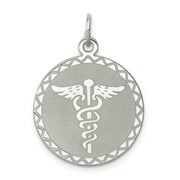 925 Sterling Silver Caduceus Disc Necklace Pendant Charm Career Professional Medical Fine Jewelry Ideal Gifts For Women Gift Set From Heart