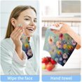 thumbnail image 7 of 2PCS Wild Flower Towels Cotton Washcloths Set,Quick Drying & Absorbent Soft Bathroom Hand Towel Lightweight & Portable Fingertip Towel Decor Gift, 7 of 7