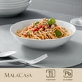 thumbnail image 6 of vancasso Pasta Bowls, Porcelain Salad Bowls Set of 6, Large White Serving Bowls, Soup Bowls, 30oz, 6 of 7