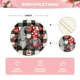 thumbnail image 6 of Sm:)e Buffalo Plaid Hearts Gnomes Love Valentine Round Placemats Set of 4, 15 Inch, 6 of 6