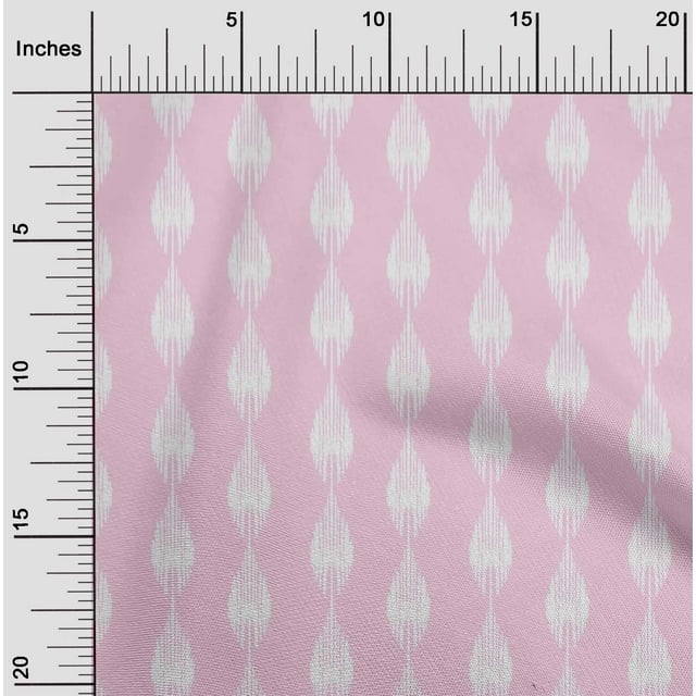 oneOone Silk Tabby Fabric Stripe Ikat Print Sewing Fabric BTY 42 Inch Wide